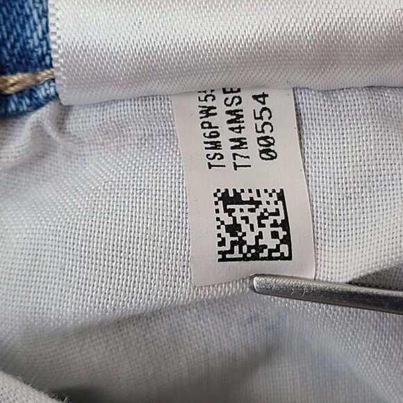 American Eagle Jeans Women's Light Wash Size 6 Distressed Baggy Wide Leg - Picture 14 of 16